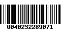 Código de Barras 0040232289071