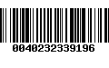 Código de Barras 0040232339196