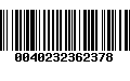 Código de Barras 0040232362378