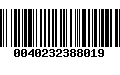 Código de Barras 0040232388019