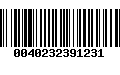 Código de Barras 0040232391231