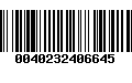 Código de Barras 0040232406645