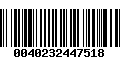 Código de Barras 0040232447518