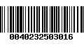 Código de Barras 0040232503016