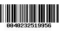 Código de Barras 0040232519956