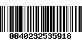 Código de Barras 0040232535918