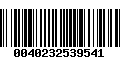 Código de Barras 0040232539541