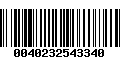 Código de Barras 0040232543340