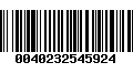 Código de Barras 0040232545924