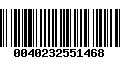 Código de Barras 0040232551468