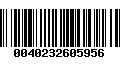 Código de Barras 0040232605956