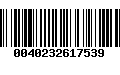 Código de Barras 0040232617539