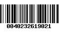 Código de Barras 0040232619021