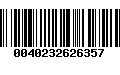 Código de Barras 0040232626357