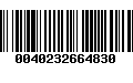 Código de Barras 0040232664830