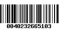 Código de Barras 0040232665103