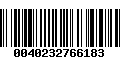 Código de Barras 0040232766183