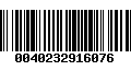 Código de Barras 0040232916076