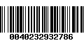 Código de Barras 0040232932786