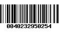 Código de Barras 0040232950254