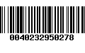 Código de Barras 0040232950278