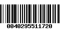 Código de Barras 0040295511720