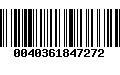 Código de Barras 0040361847272