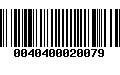 Código de Barras 0040400020079