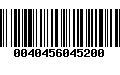 Código de Barras 0040456045200