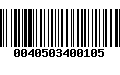 Código de Barras 0040503400105