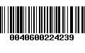 Código de Barras 0040600224239