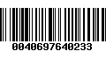 Código de Barras 0040697640233