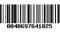 Código de Barras 0040697641025