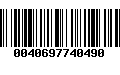 Código de Barras 0040697740490