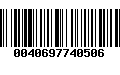 Código de Barras 0040697740506