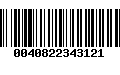 Código de Barras 0040822343121