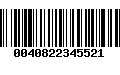 Código de Barras 0040822345521