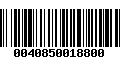 Código de Barras 0040850018800