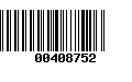 Código de Barras 00408752