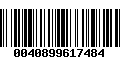 Código de Barras 0040899617484