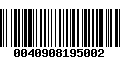 Código de Barras 0040908195002