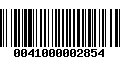 Código de Barras 0041000002854