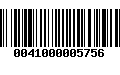 Código de Barras 0041000005756