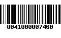 Código de Barras 0041000007460