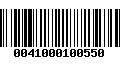 Código de Barras 0041000100550