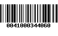 Código de Barras 0041000344060