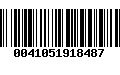 Código de Barras 0041051918487