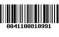 Código de Barras 0041100810991