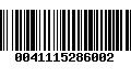 Código de Barras 0041115286002