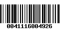 Código de Barras 0041116004926